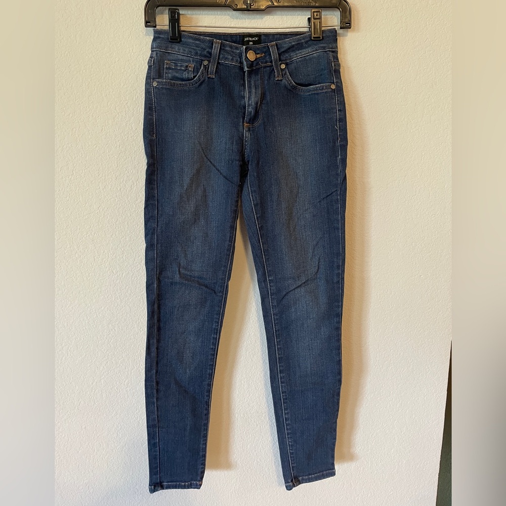 Just Black Blue Skinny Jeans Medium Wash